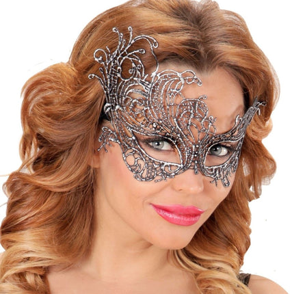 Zilveren Oogmasker Kant van Widmann koop je bij Partywinkel