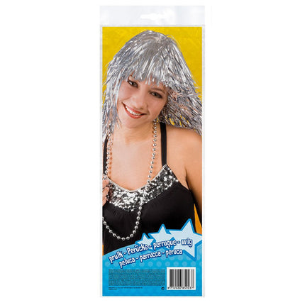 Zilveren Pruik Folie - Partywinkel - 8712026859037