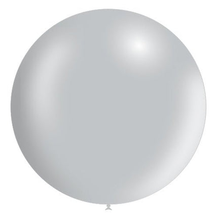 Zilveren Reuze Ballon XL Metallic 91cm - Partywinkel - 8436540870933
