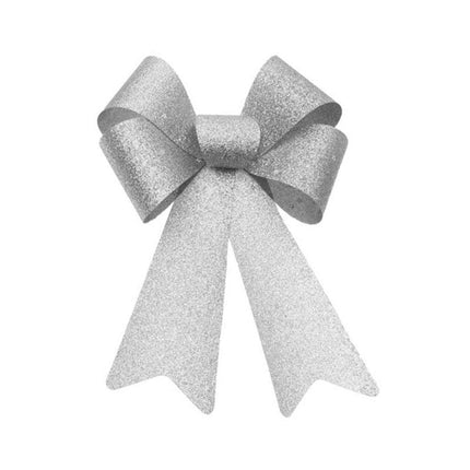 Zilveren Strik Glitter 39cm van CHAKS koop je bij Partywinkel