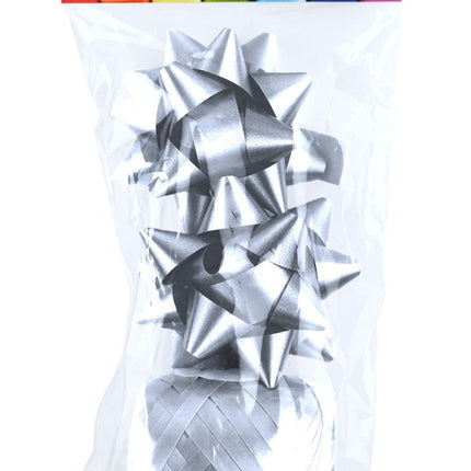 Zilveren Strik Set Metallic 3 delig van Haza Witbaard koop je bij Partywinkel