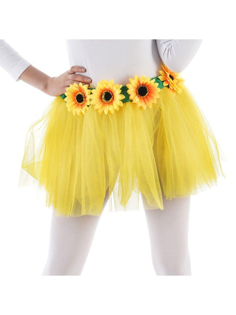 Zonnebloem Rok Geel One Size van CHAKS koop je bij Partywinkel
