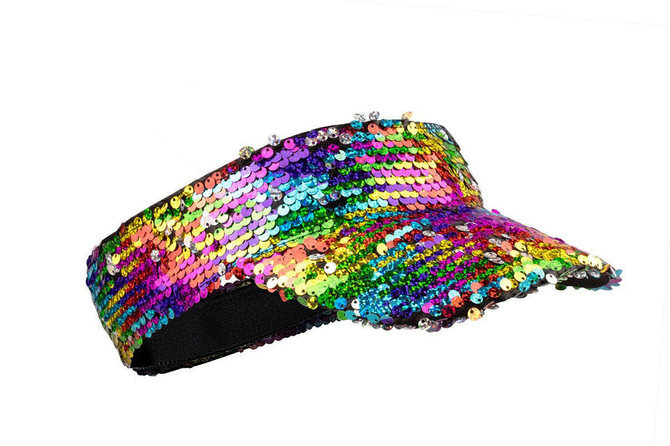Zonneklep rainbow pailletten - Partywinkel - 8720059025503