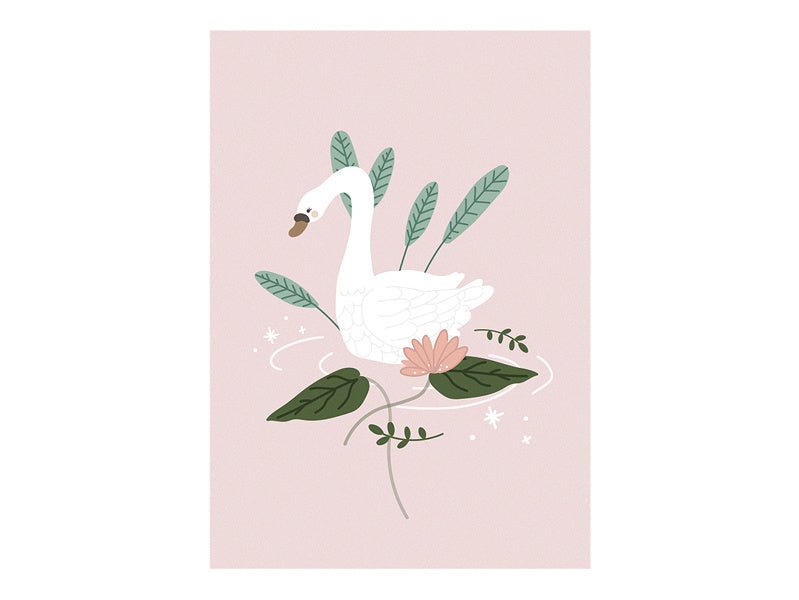 Zwaan Tekenboek met Poster Roze 21 x 30cm van Partydeco koop je bij Partywinkel