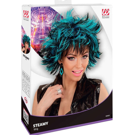 Zwart Blauwe Pruik van Widmann koop je bij Partywinkel