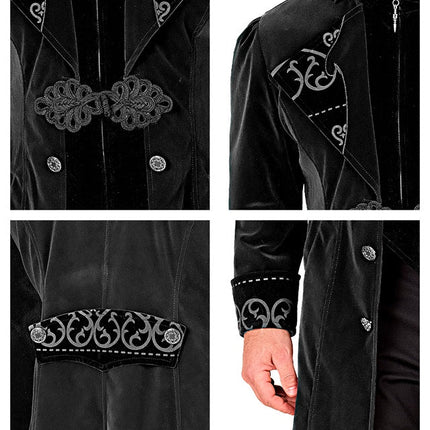 Zwart Fluwelen Gothic Jas Heren van Widmann koop je bij Partywinkel