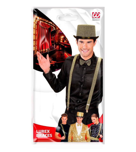 Zwart Gouden Bretels Glitter van Widmann koop je bij Partywinkel
