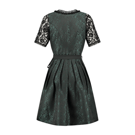 Zwart Groene Dirndl Jurk Oktoberfest Dames Jaquard van Haus Huberts koop je bij Partywinkel