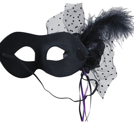 Zwart Oogmasker Bloem Pailletten van Fiestas Guirca koop je bij Partywinkel