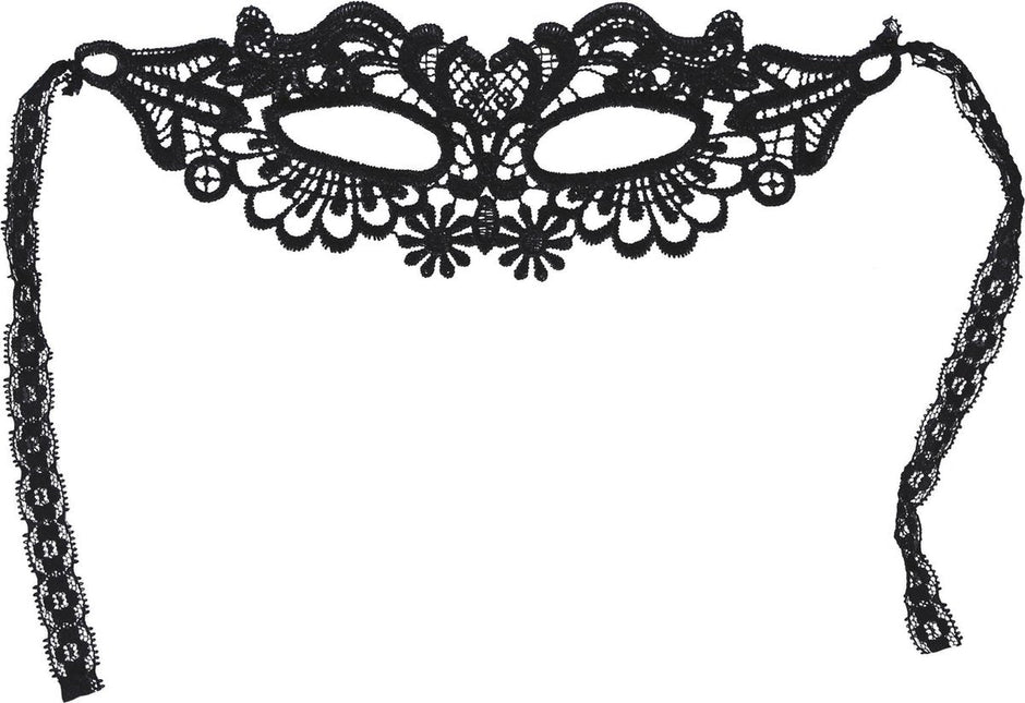 Zwart Oogmasker Kant van Fiestas Guirca koop je bij Partywinkel