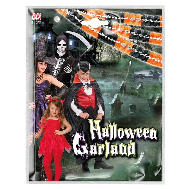 Zwart Oranje Slinger 4m van Widmann koop je bij Partywinkel