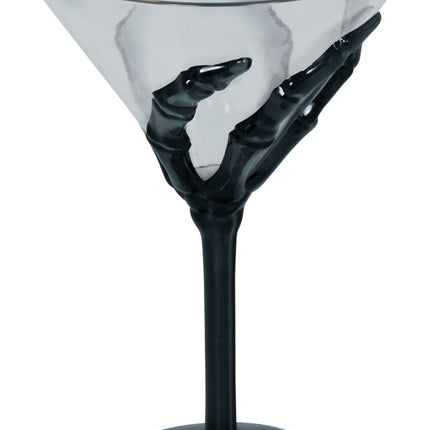 Zwart Wijnglas Hand 18cm van Fiestas Guirca koop je bij Partywinkel
