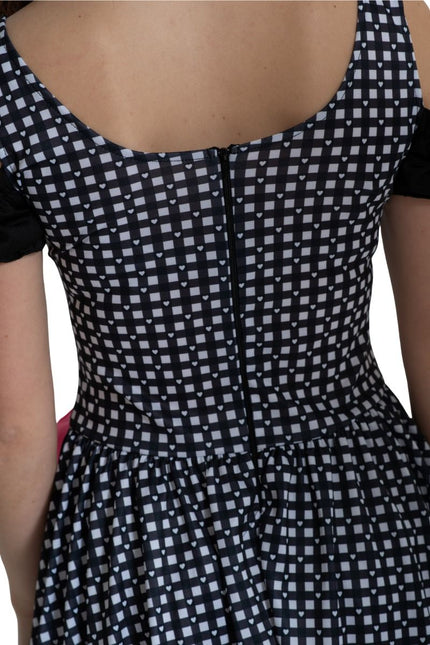 Zwart Witte Dirndl Jurk Oktoberfest Olivia van Partychimp koop je bij Partywinkel