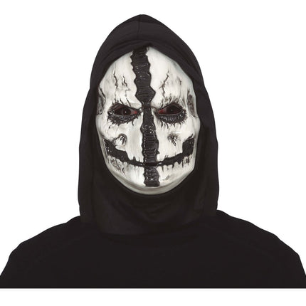 Zwart Witte Halloween Masker Schedel van Fiestas Guirca koop je bij Partywinkel