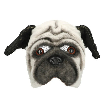 Zwart Witte Masker Mops Hond van Boland koop je bij Partywinkel