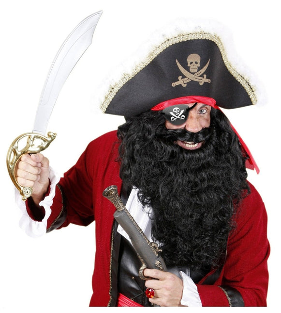 Zwart Witte Piraten Ooglapje van Widmann koop je bij Partywinkel