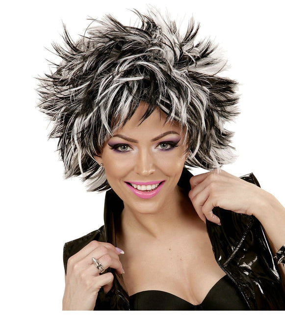 Zwart Witte Pruik van Widmann koop je bij Partywinkel