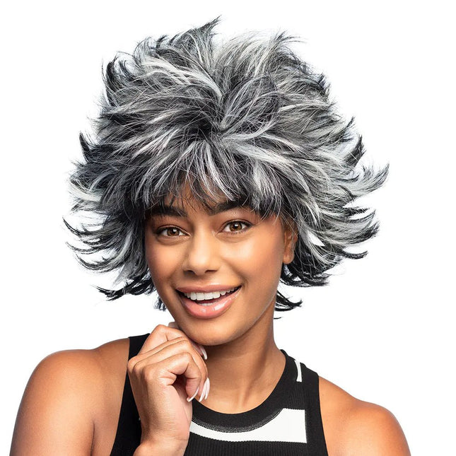 Zwart Witte Pruik Wild van Boland koop je bij Partywinkel