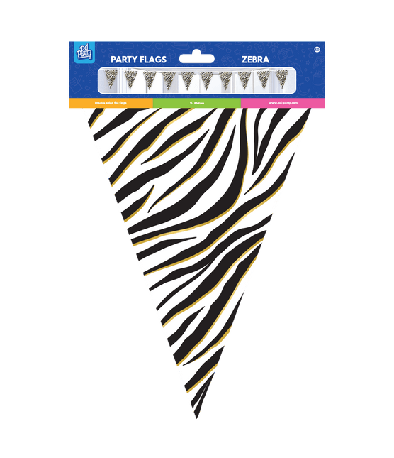 Zwart Witte Slinger Zebra Print 10m van Paper Dreams koop je bij Partywinkel