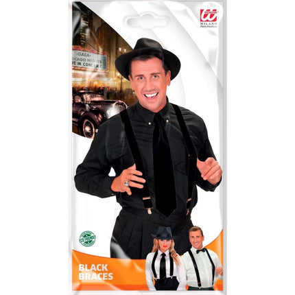 Zwart Zilveren Bretels van Widmann koop je bij Partywinkel