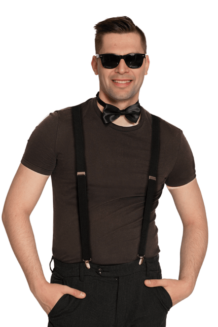 Zwarte Accessoireset 3 delig van Partychimp koop je bij Partywinkel