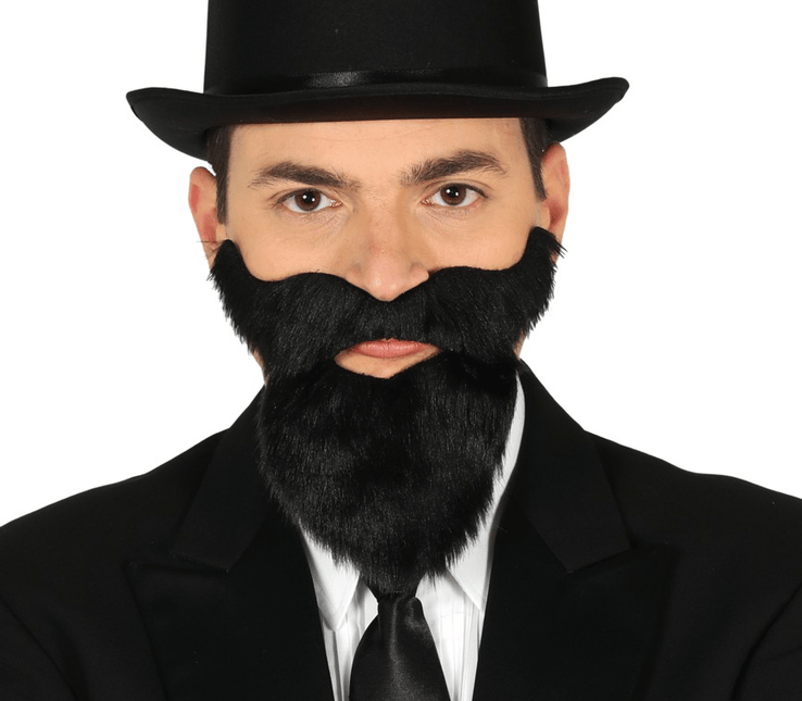 Zwarte Baard En Snor van Fiestas Guirca koop je bij Partywinkel