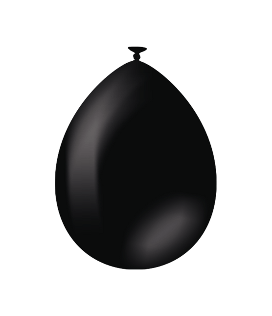 Zwarte Ballonnen 30cm 25st - Partywinkel - 8716764242496
