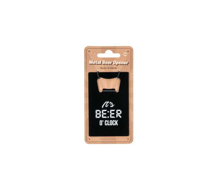 Zwarte Bieropener Bier O'Clock - Partywinkel - 8716764232473