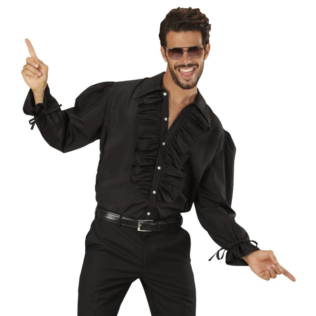 Zwarte Blouse Heren van Widmann koop je bij Partywinkel