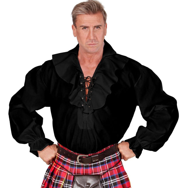 Zwarte Blouse Heren Piraten/Renaissance van Widmann koop je bij Partywinkel