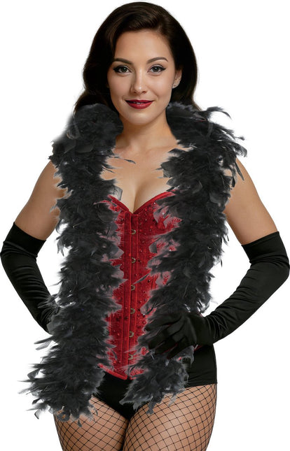 Zwarte Boa Veren 80gr van Fiestas Guirca koop je bij Partywinkel