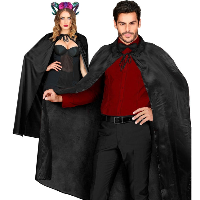 Zwarte Cape 1,36m van Widmann koop je bij Partywinkel