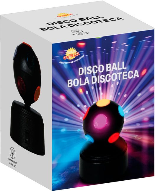 Zwarte Discobal 12cm - Partywinkel - 8434077315347