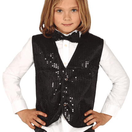 Zwarte Gilet Pailletten Kind van Fiestas Guirca koop je bij Partywinkel