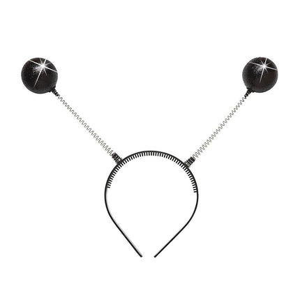 Zwarte Haarband Antenne Met Glitter van Widmann koop je bij Partywinkel