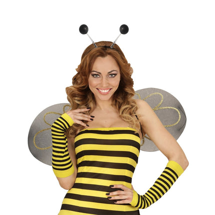 Zwarte Haarband Antenne Met Glitter van Widmann koop je bij Partywinkel