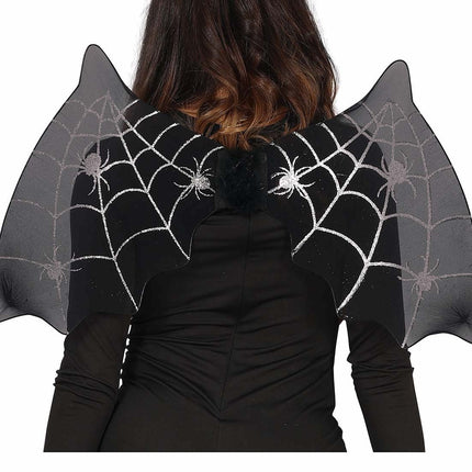 Zwarte Halloween Vleugels Vleermuis 60cm van Fiestas Guirca koop je bij Partywinkel