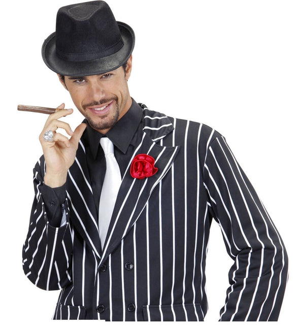 Zwarte Hoed Gangster Met Zwarte Band van Widmann koop je bij Partywinkel