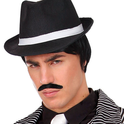 Zwarte Hoed Met Witte Band van Widmann koop je bij Partywinkel