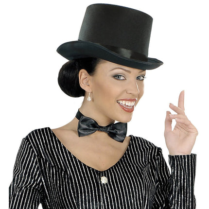 Zwarte Hoge Hoed Satijn van Widmann koop je bij Partywinkel