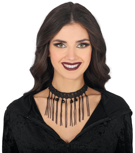 Zwarte Ketting Choker van Fiestas Guirca koop je bij Partywinkel
