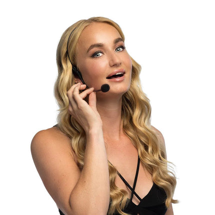Zwarte Nep Headset van Boland koop je bij Partywinkel