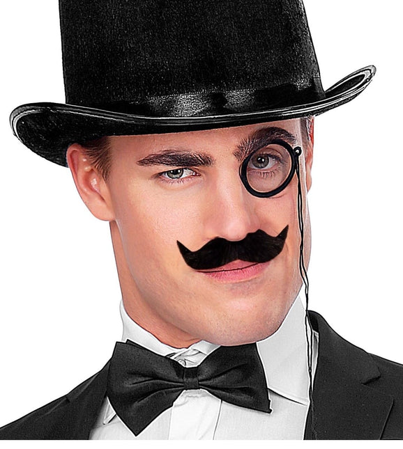 Zwarte Nep Snor Ambassador van Widmann koop je bij Partywinkel