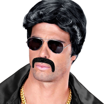 Zwarte Nep Snor Macho van Widmann koop je bij Partywinkel