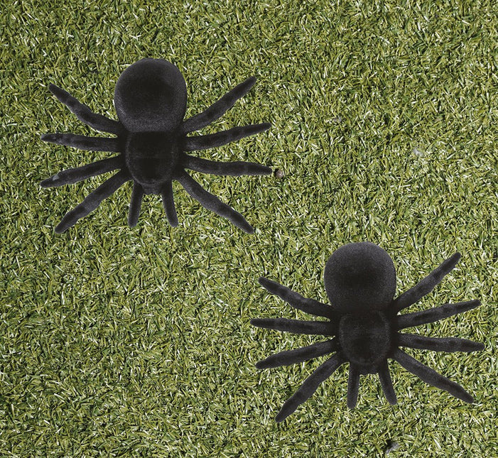 Zwarte Nep Spin 10cm 2st van Fiestas Guirca koop je bij Partywinkel