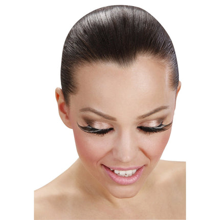 Zwarte Nep Wimpers Lang van Widmann koop je bij Partywinkel