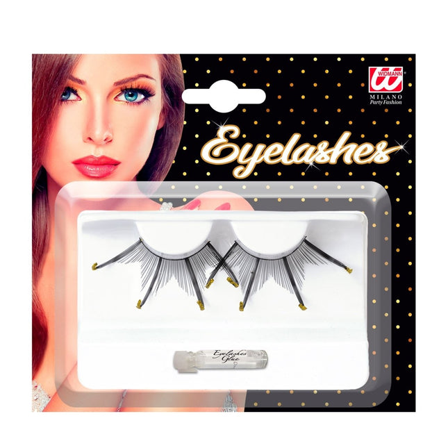 Zwarte Nep Wimpers Sprieten van Widmann koop je bij Partywinkel