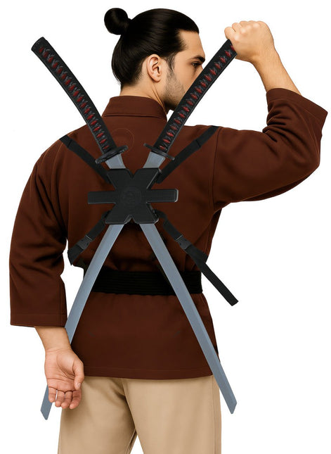 Zwarte Nep Zwaard Samurai 95cm 2st van Fiestas Guirca koop je bij Partywinkel