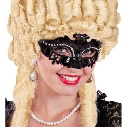 Zwarte Oogmasker Zwart Venetie van Widmann koop je bij Partywinkel
