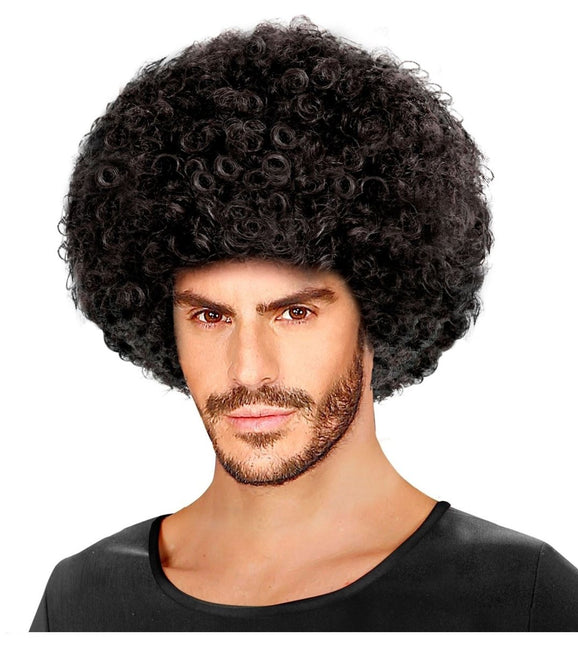 Zwarte Pruik Afro Unisex van Widmann koop je bij Partywinkel
